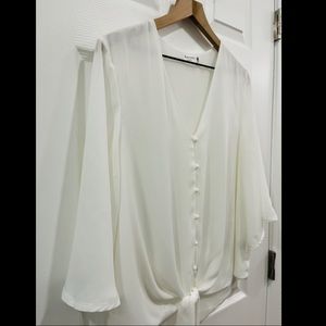 Kancystore Sheer White Blouse